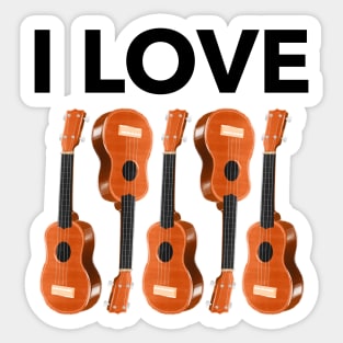 I Love Guitar Sticker